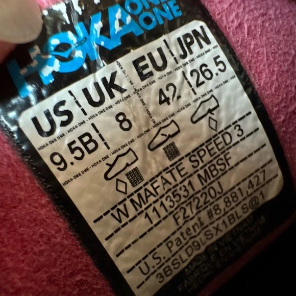 Hoka One Mafate Speed 3 Trail Hiking Running Shoes Women’s Size 9.5 B - Picture 11 of 14